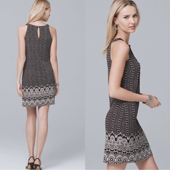 White House Black Market Crochet Neck Shift New Dress - Picture 2 of 7